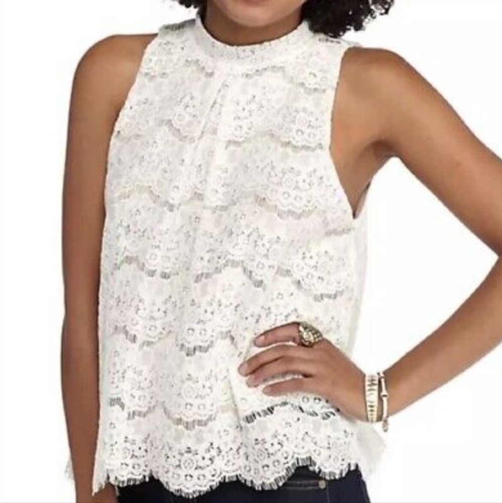 🦄Love Fire Lace Mock Top